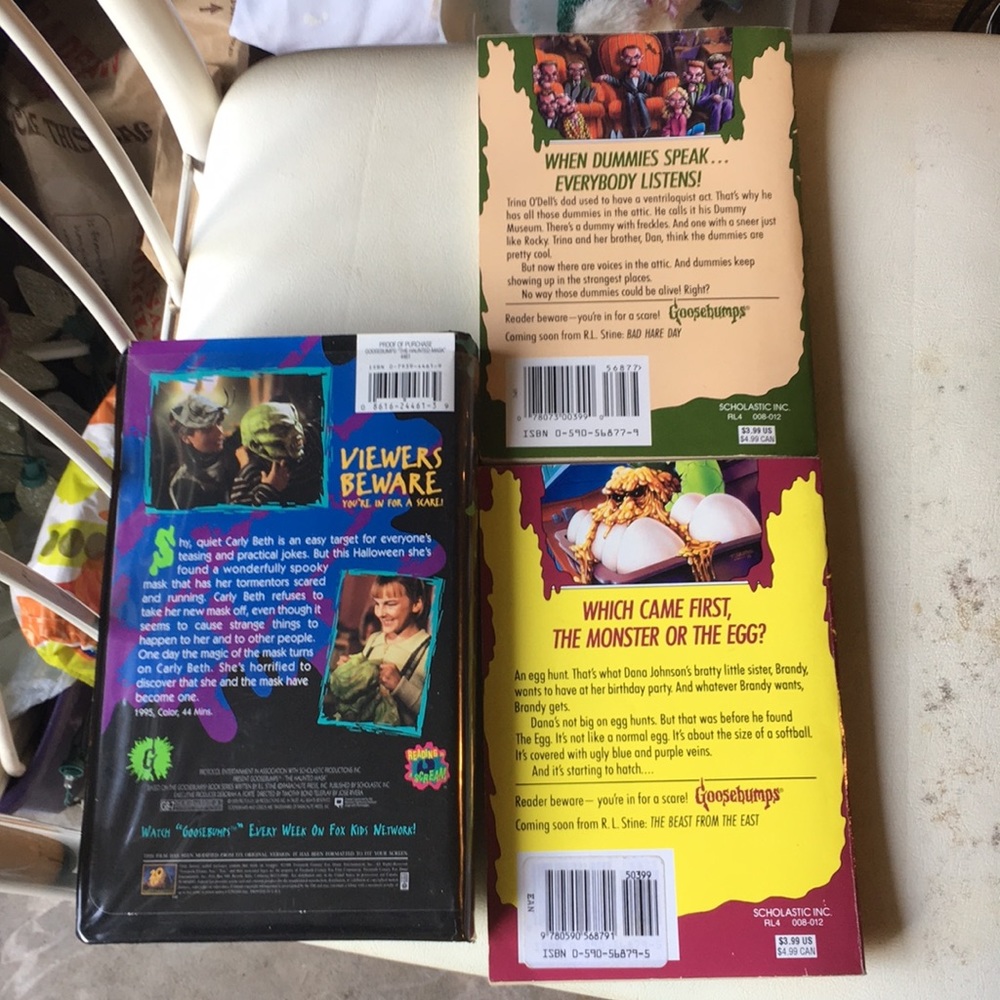 RL Stine goosebumps books and VHS tape - Picture 2 of 5